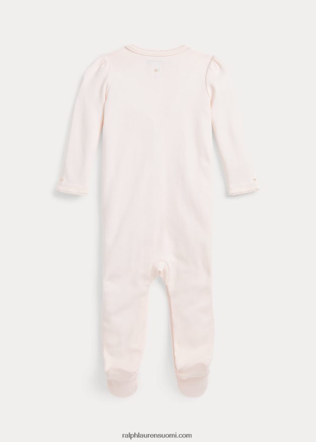 Ralph Lauren vauva kukkainen luomupuuvillahaalari 0Z24ZR7750 herkkä pinkki