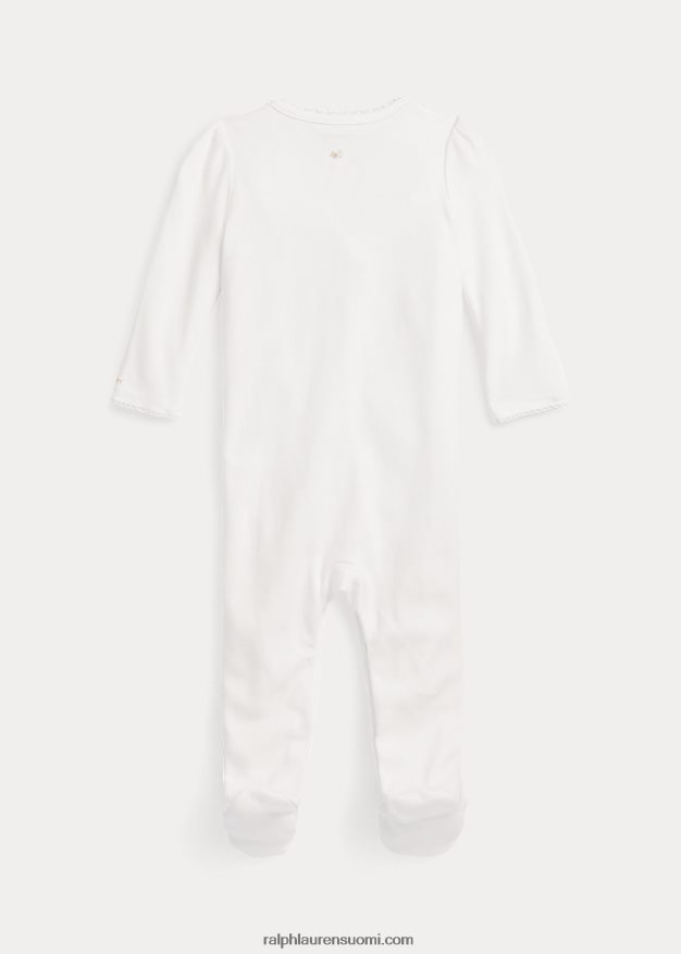 Ralph Lauren vauva kukkainen luomupuuvillahaalari 0Z24ZR7751 valkoinen