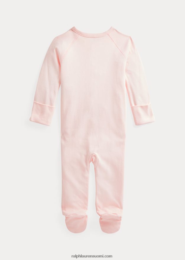Ralph Lauren vauva luomupuuvillajalkainen haalari 0Z24ZR7717 herkkä pinkki