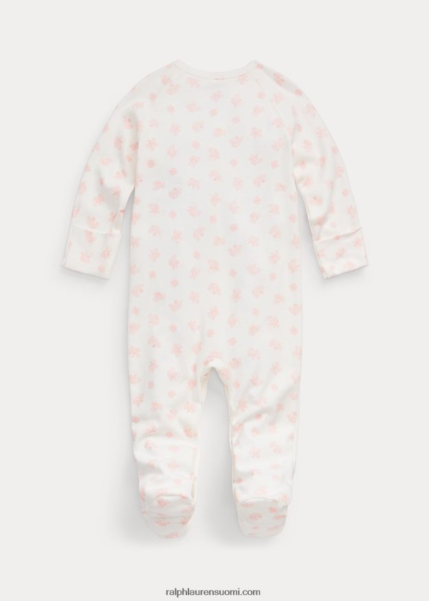 Ralph Lauren vauva luomupuuvillajalkainen haalari 0Z24ZR7729 pinkki multi