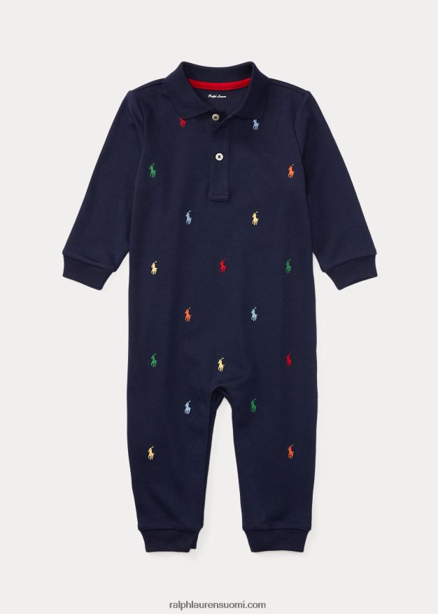Ralph Lauren vauva pehmeä puuvillainen poolohaalari 0Z24ZR7707 hienostunut laivasto
