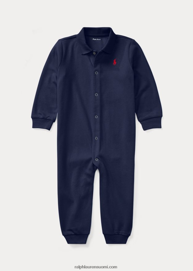Ralph Lauren vauva pehmeä puuvillainen poolohaalari 0Z24ZR7708 hienostunut laivasto