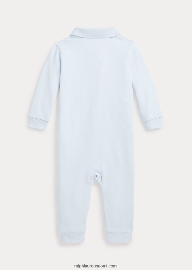 Ralph Lauren vauva pehmeä puuvillainen poolohaalari 0Z24ZR7739 berylinsininen