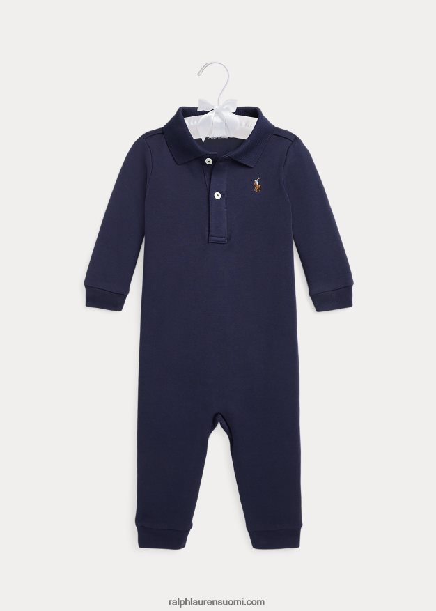 Ralph Lauren vauva pehmeä puuvillainen poolohaalari 0Z24ZR7741 hienostunut laivasto