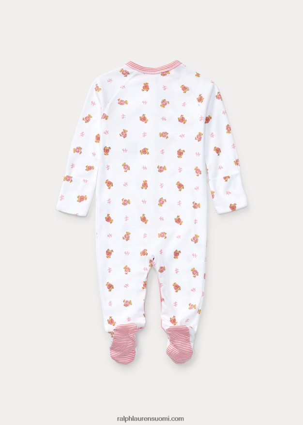 Ralph Lauren vauva poolo bear puuvillajalkainen haalari 0Z24ZR7714 valkoinen multi