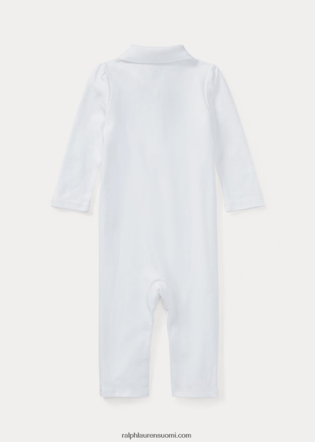 Ralph Lauren vauva puuvilla interlock poolohaalari 0Z24ZR7710 valkoinen