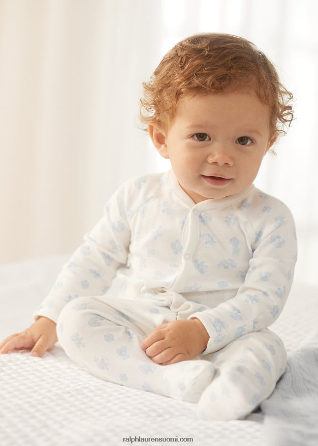 Ralph Lauren vauva puuvillainen interlock-jalkainen haalari 0Z24ZR7722 sininen multi