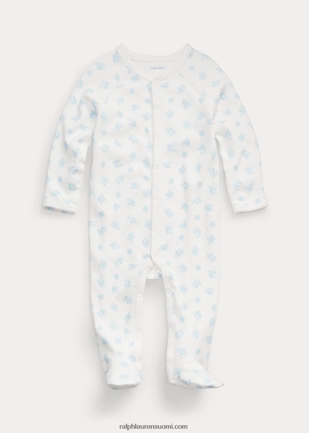 Ralph Lauren vauva puuvillainen interlock-jalkainen haalari 0Z24ZR7722 sininen multi