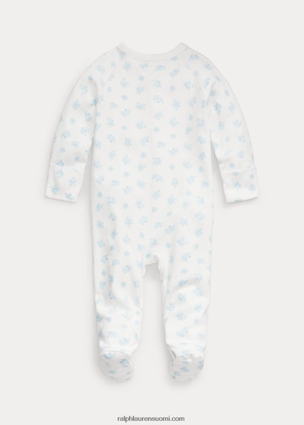 Ralph Lauren vauva puuvillainen interlock-jalkainen haalari 0Z24ZR7722 sininen multi