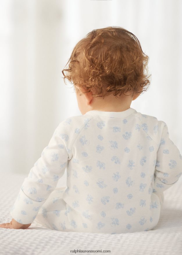 Ralph Lauren vauva puuvillainen interlock-jalkainen haalari 0Z24ZR7722 sininen multi