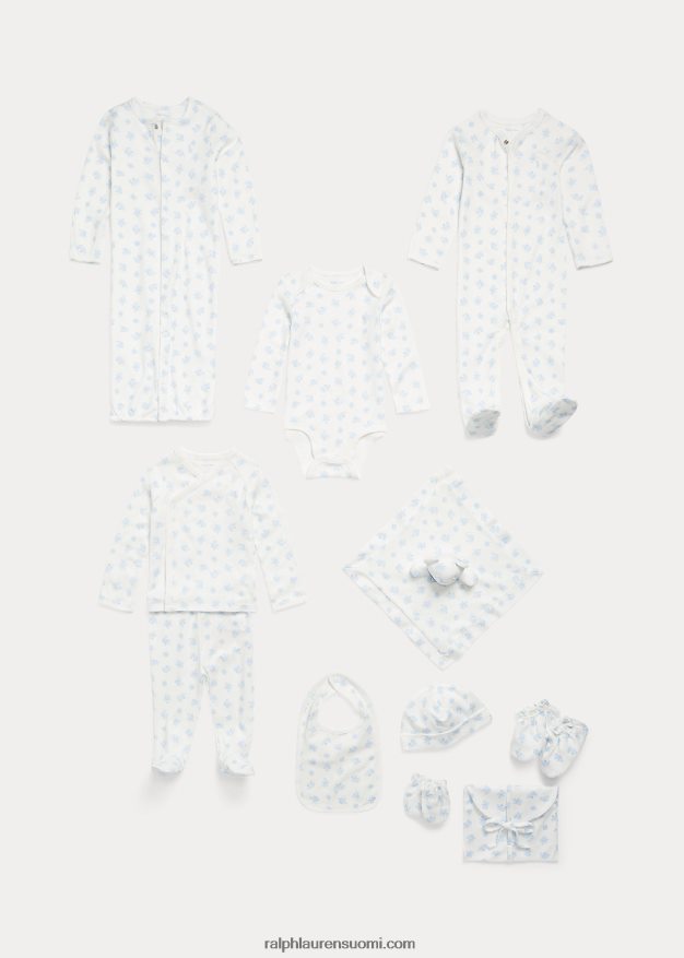 Ralph Lauren vauva puuvillainen interlock-jalkainen haalari 0Z24ZR7722 sininen multi