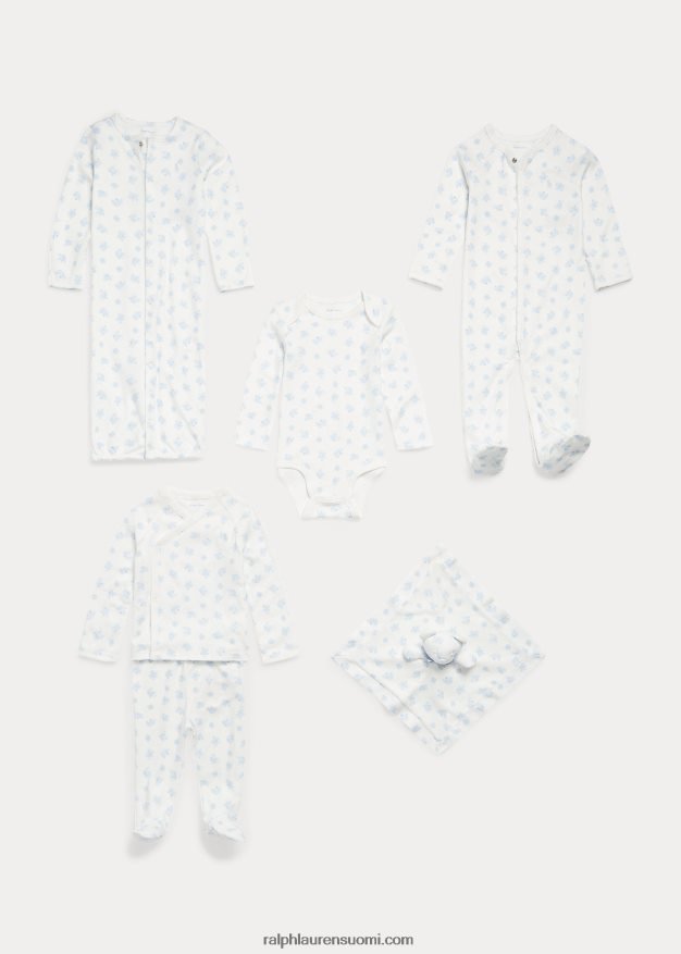 Ralph Lauren vauva puuvillainen interlock-jalkainen haalari 0Z24ZR7722 sininen multi