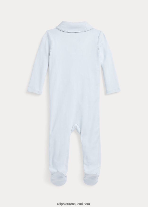 Ralph Lauren vauva puuvillainen interlock-jalkainen haalari 0Z24ZR7752 berylinsininen