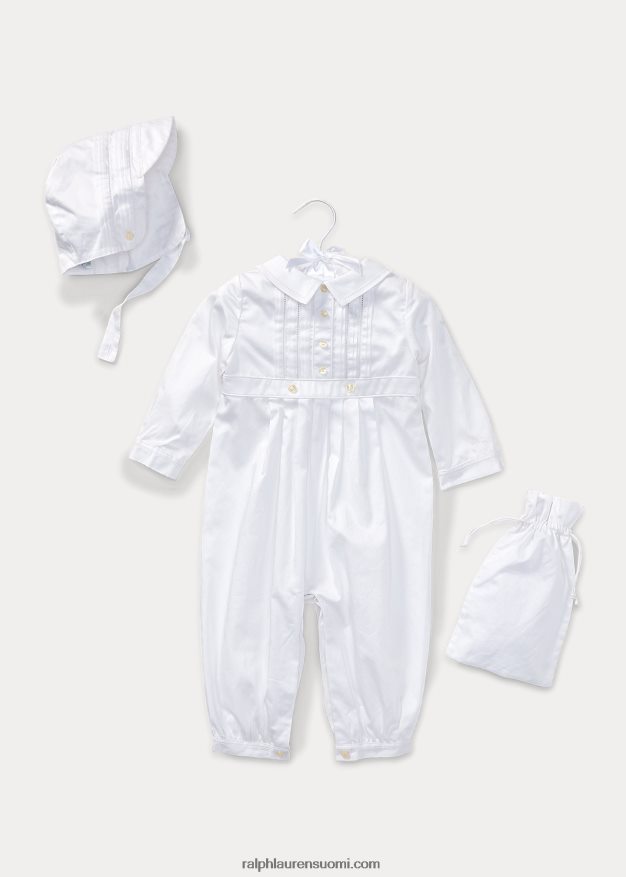 Ralph Lauren vauva puuvillainen kastehaalari 0Z24ZR7746 valkoinen