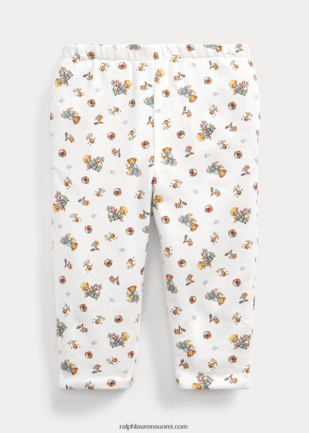 Ralph Lauren vauva polo bear käännettävät puuvillahousut 0Z24ZR7966 poika puutarhakarhu/sininen muistiinpano