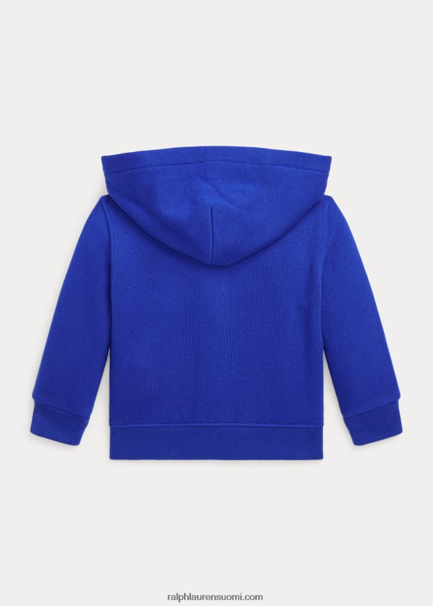 Ralph Lauren vauva täysvetoketjullinen polo bear fleece -huppari 0Z24ZR8307 safiiri tähti