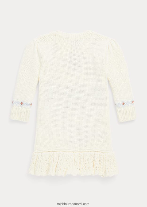 Ralph Lauren vauva intarsia-neulottu kotipuuvillapusero 0Z24ZR8237 klubitalo kerma