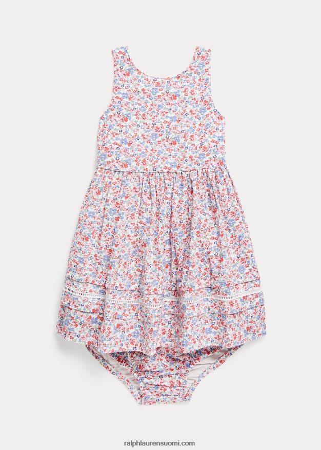 Ralph Lauren vauva kukkainen seersucker mekko & bloomer 0Z24ZR8246 kukkainen tyler