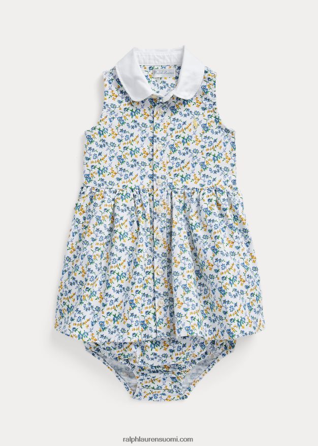 Ralph Lauren vauva kukkapuuvillainen paitamekko & bloomer 0Z24ZR8232 harper ditsy