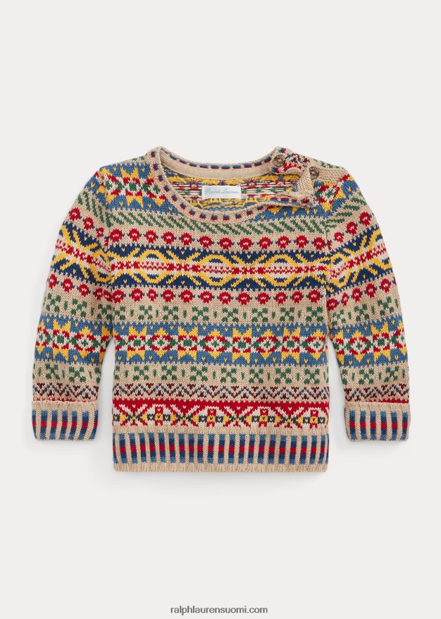 Ralph Lauren vauva Fair Isle -puuvillasekoitepusero 0Z24ZR8321 multi fairisle