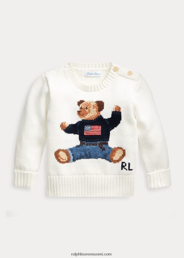 Ralph Lauren vauva istuva karhu puuvillapusero 0Z24ZR7987 nevis