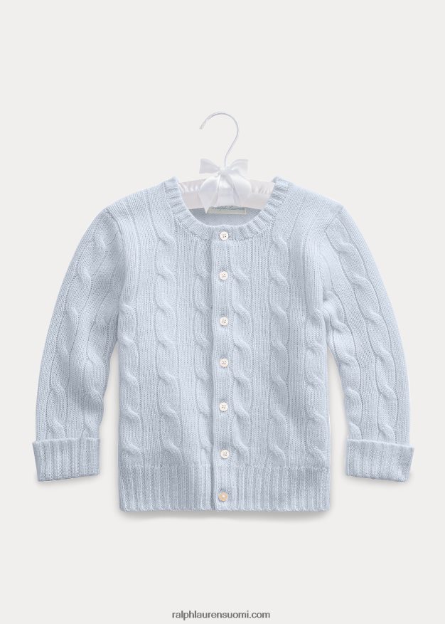 Ralph Lauren vauva kaapelineulottu kashmir neuletakki 0Z24ZR8003 helmensininen