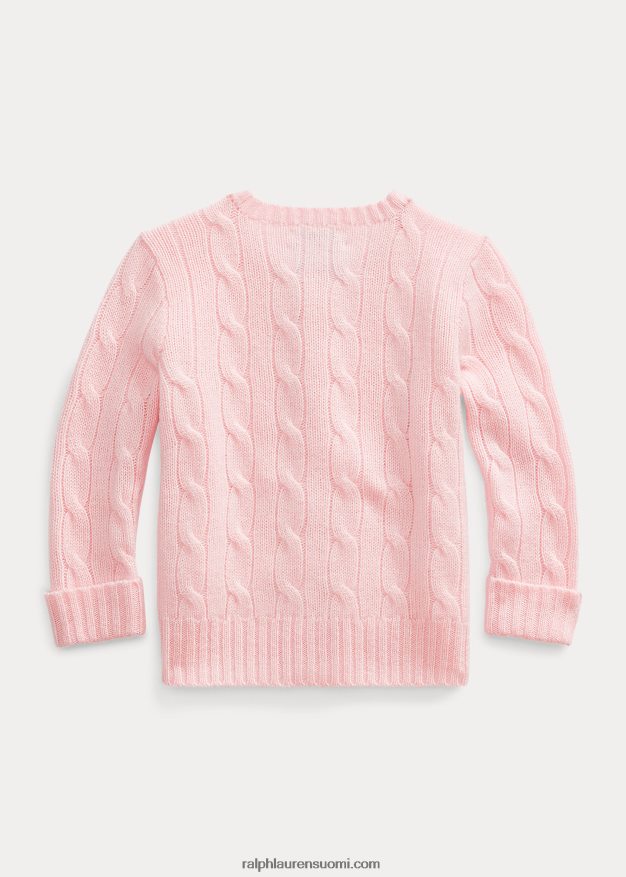 Ralph Lauren vauva kaapelineulottu kashmir neuletakki 0Z24ZR8004 aamu pinkki