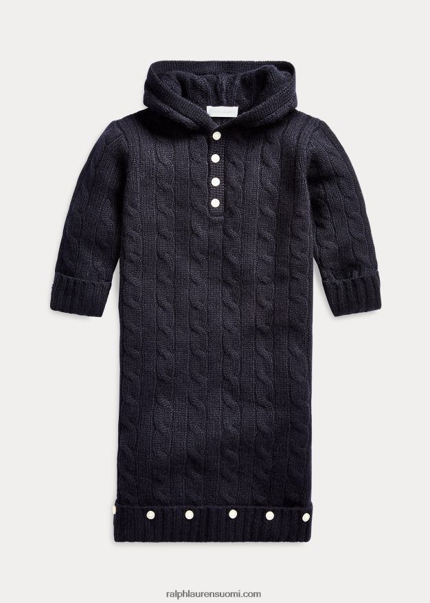 Ralph Lauren vauva kaapelineulottu kashmirsirkku 0Z24ZR7756 yliopiston laivasto