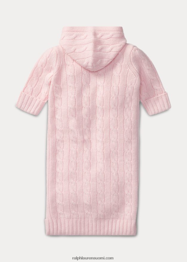 Ralph Lauren vauva kaapelineulottu kashmirsirkku 0Z24ZR7757 aamu pinkki