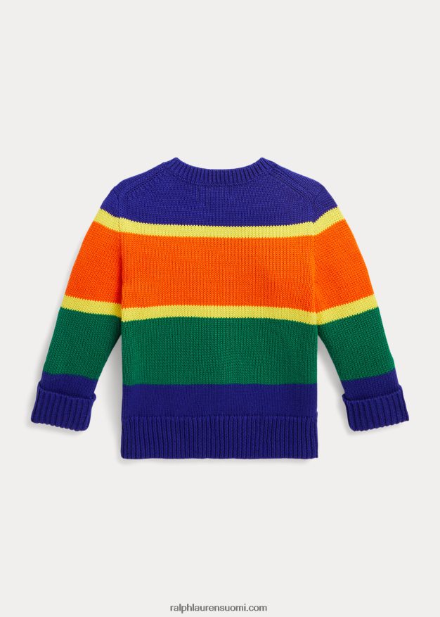 Ralph Lauren vauva logoraidallinen puuvillapusero 0Z24ZR8316 kaupungin kuninkaallinen multi