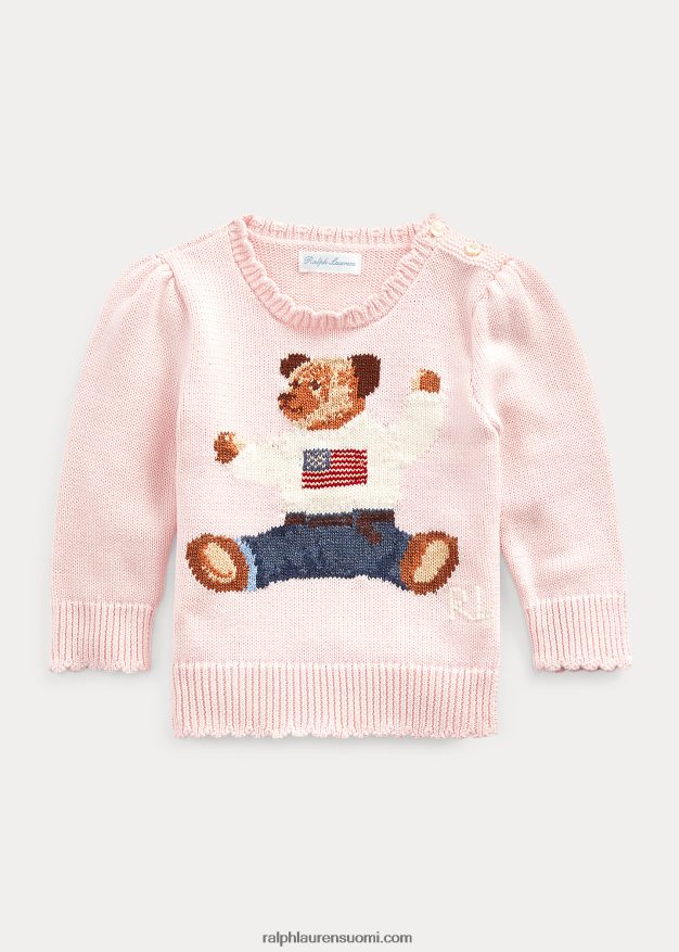 Ralph Lauren vauva poolo bear puuvillapusero 0Z24ZR7990 akaasia pinkki