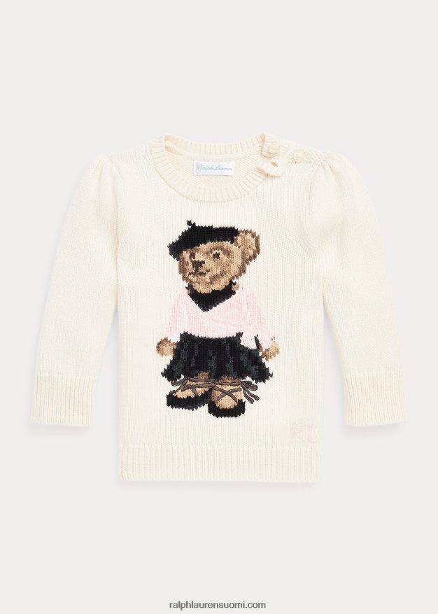 Ralph Lauren vauva poolo bear puuvillasekoitepusero 0Z24ZR8317 klubitalo kerma