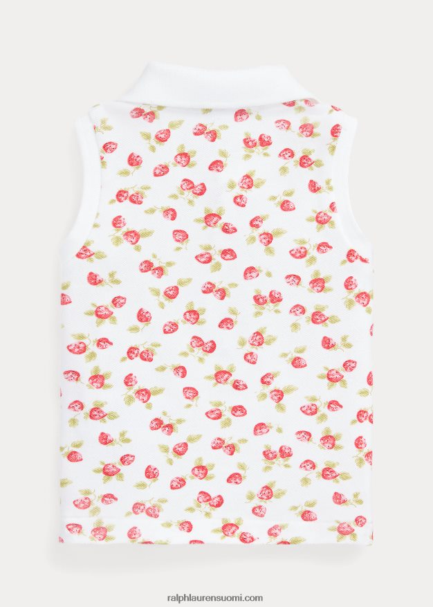 Ralph Lauren vauva mansikkaverkkoa hihaton poolopaita 0Z24ZR7897 mansikkaprintti