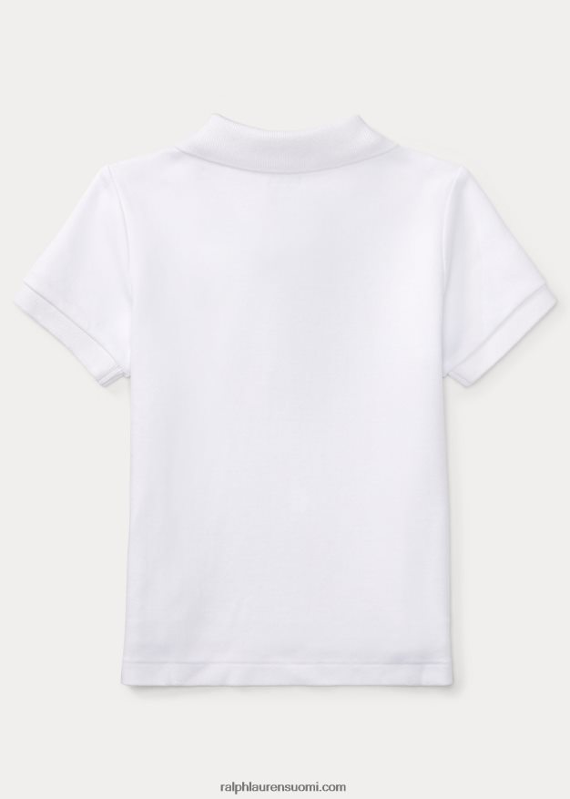 Ralph Lauren vauva pehmeä puuvillainen poolopaita 0Z24ZR7890 valkoinen