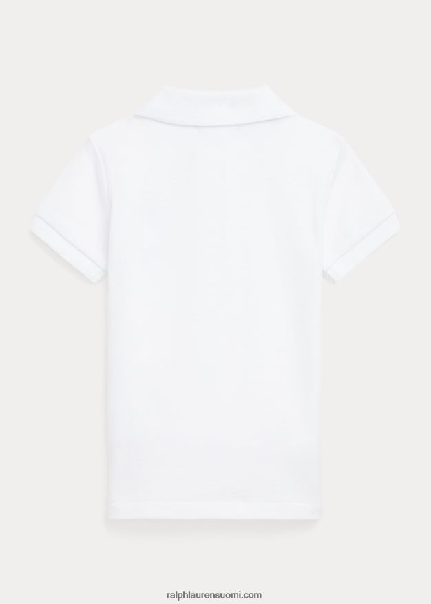 Ralph Lauren vauva poolo bear puuvillaverkkopaita 0Z24ZR8280 valkoinen
