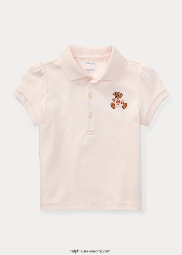 Ralph Lauren vauva poolokarhu pehmeä puuvillainen poolopaita 0Z24ZR7893 herkkä pinkki