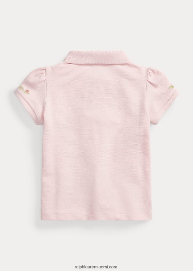 Ralph Lauren vauva pupu stretch mesh poolopaita 0Z24ZR7895 ripaus vaaleanpunaista