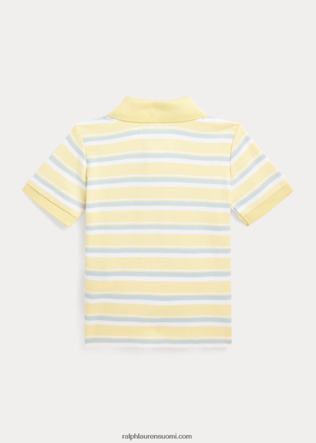 Ralph Lauren vauva raidallinen pehmeä puuvillainen poolopaita 0Z24ZR7892 t-bird keltainen multi