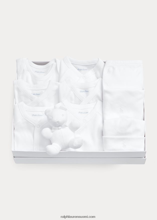 Ralph Lauren vauva 11-osainen puuvillainen lahjasetti 0Z24ZR7813 valkoinen multi