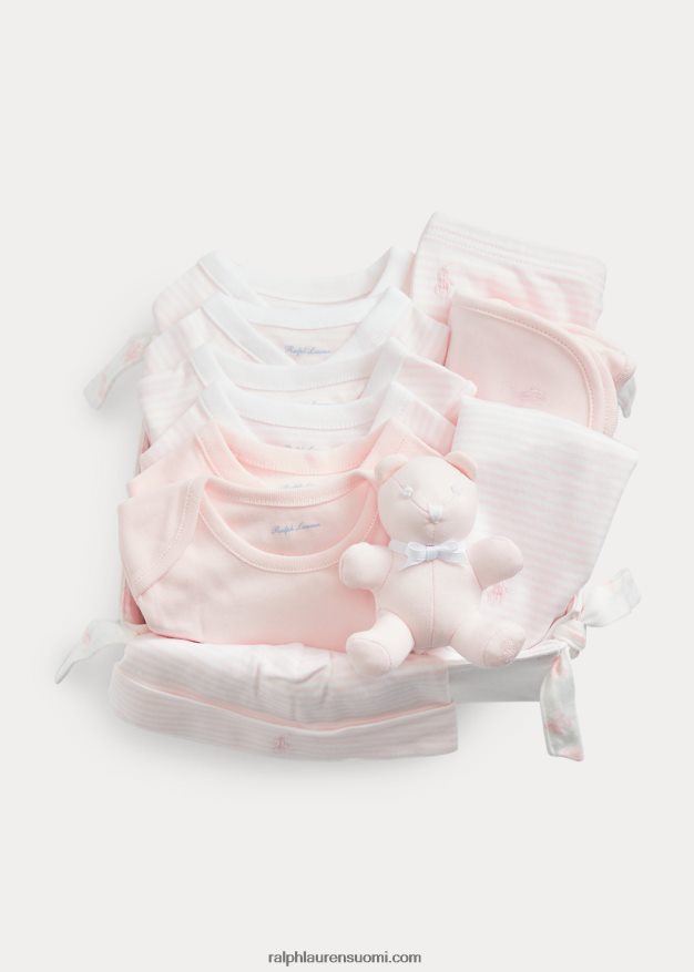 Ralph Lauren vauva 12 osaa luomupuuvillasta valmistettu lahjasetti 0Z24ZR8216