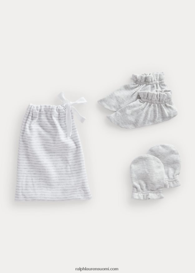 Ralph Lauren vauva Luomupuuvillasta valmistettu 3-osainen lahjasetti 0Z24ZR10046 kvartsi kanerva