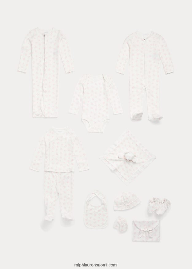 Ralph Lauren vauva Luomupuuvillasta valmistettu 5-osainen lahjasetti 0Z24ZR8217 pinkki multi