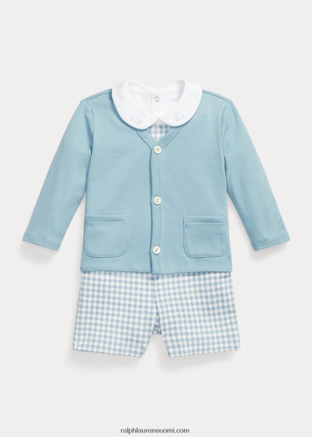 Ralph Lauren vauva body-takki ja haalarisarja 0Z24ZR7770 sininen gingham
