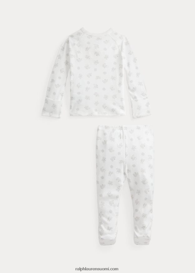 Ralph Lauren vauva karhukuvioinen puuvillapusero ja housutsetti 0Z24ZR7797 harmaa multi