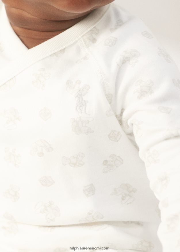 Ralph Lauren vauva karhukuvioinen puuvillapusero ja housutsetti 0Z24ZR7797 harmaa multi