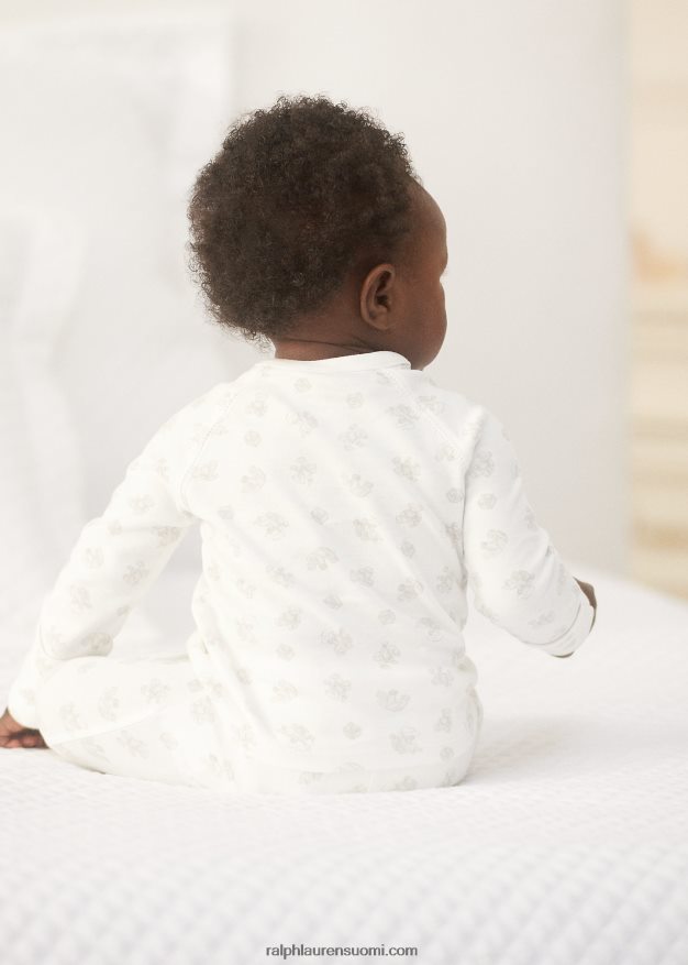 Ralph Lauren vauva karhukuvioinen puuvillapusero ja housutsetti 0Z24ZR7797 harmaa multi