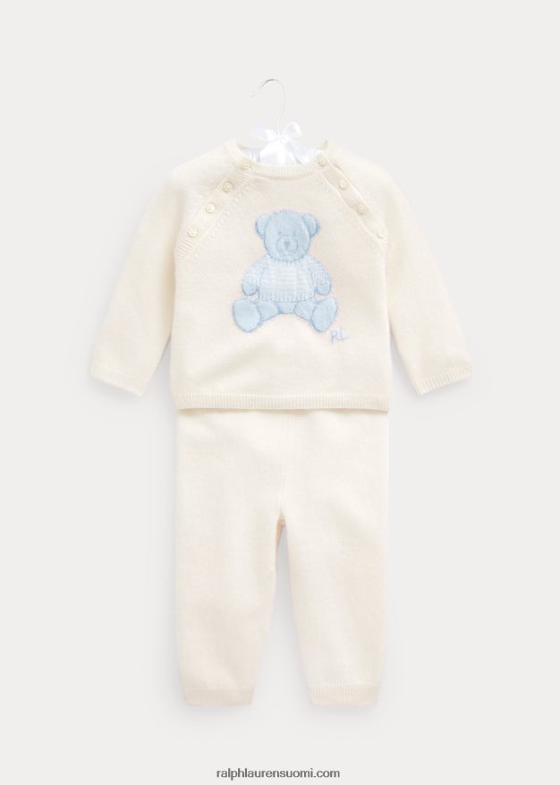 Ralph Lauren vauva kashmir villapaita ja housutsetti 0Z24ZR7800 vaaleansininen