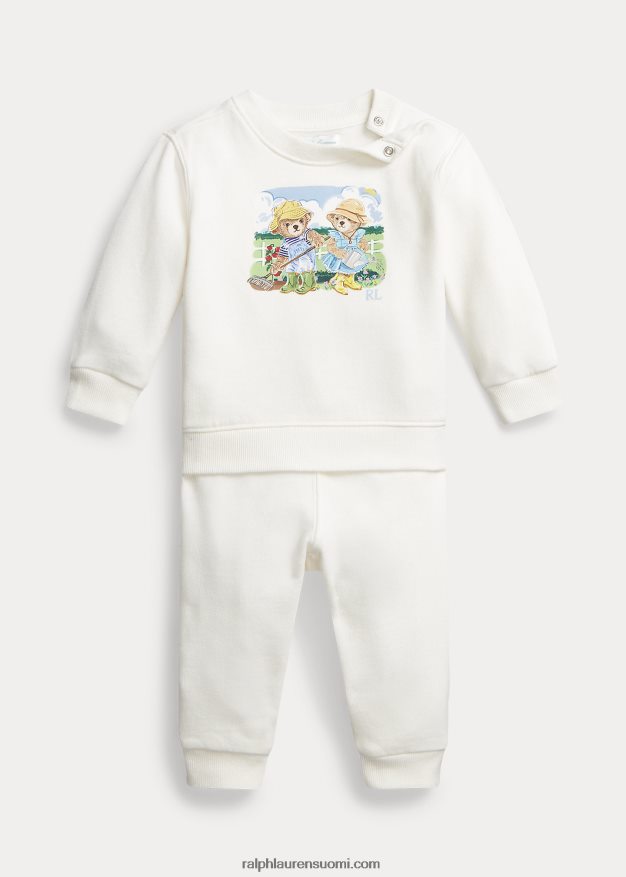 Ralph Lauren vauva polo bear fleece-huppari & housutsetti 0Z24ZR7786 puutarhakarhu poika