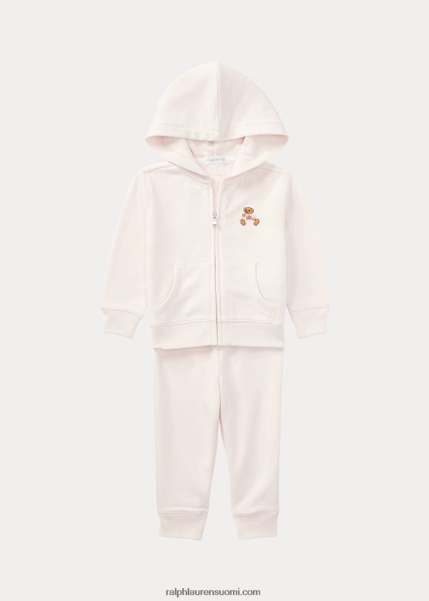 Ralph Lauren vauva ranskalainen froteehuppari ja housutsetti 0Z24ZR7788 herkkä pinkki