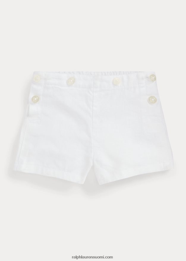 Ralph Lauren vauva smocked jersey toppi & pellava lyhyt setti 0Z24ZR8192 laivasto/valkoinen